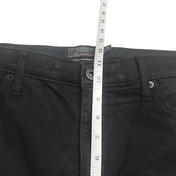 Torrid Black Factory Distressed Sky High Skinny Jeans - Picture 5 of 7